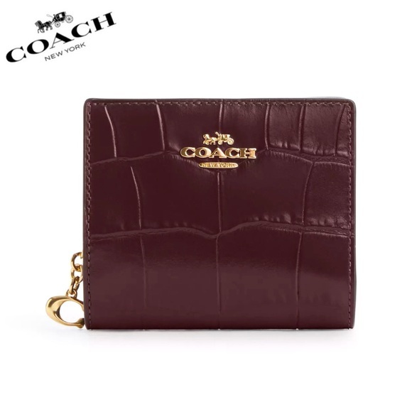 NWT‎ COACH Leather Snap Wallet - Picture 1 of 9